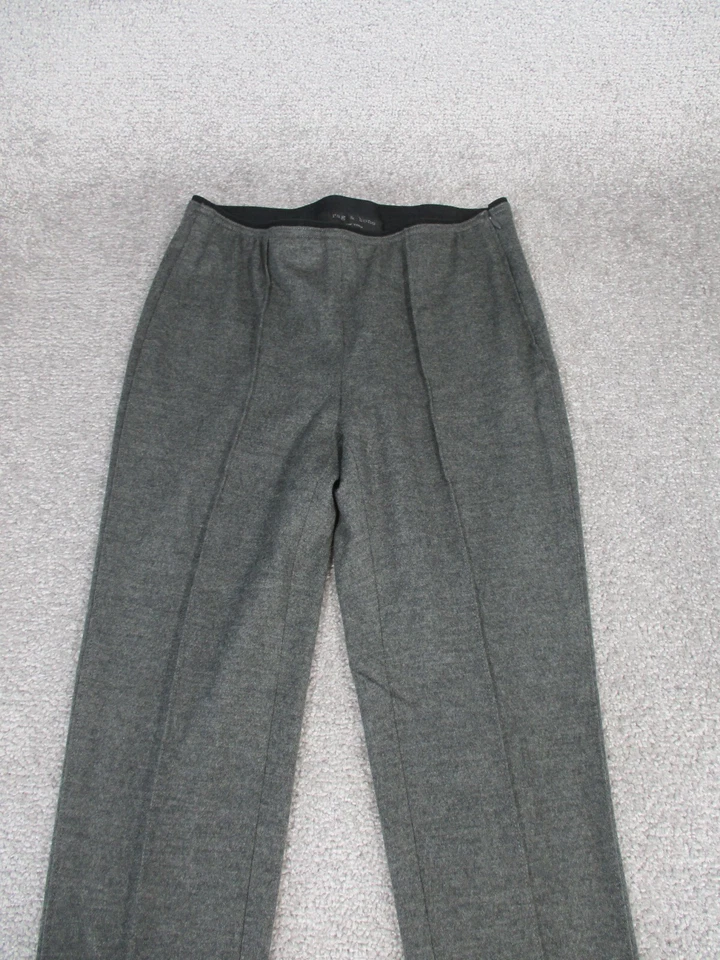 Rag & Bone Pants Womens 00 Gray Wool Side Zip Skinny *Hole - Image 3 of 4
