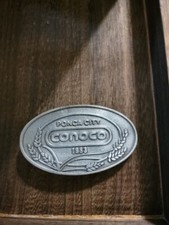 VINTAGE 1983 CONOCO OILFIELD BELT BUCKLE