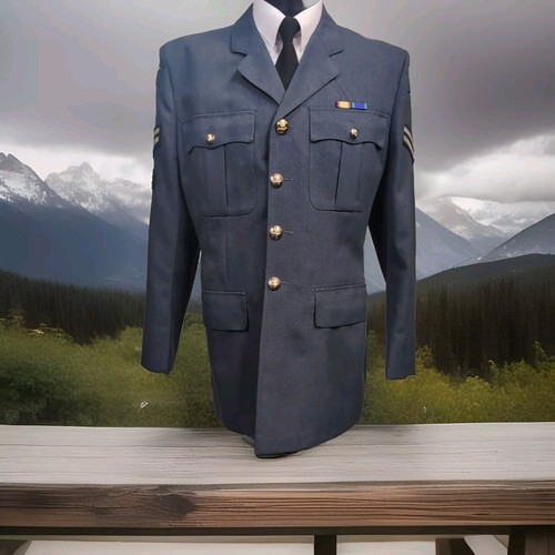 41" Chest 36"Waist RAF No1 Dress Uniform Jacket & Trousers Cpl goodwood - Foto 8 di 13