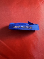 Authentic Louis Vuitton Ribbon. Blue with Gold accent , 1/2" Wide by 42  Long.