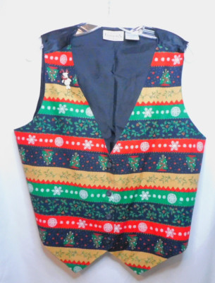 Basic Edition Women's Holiday Vest Button Down Size XL