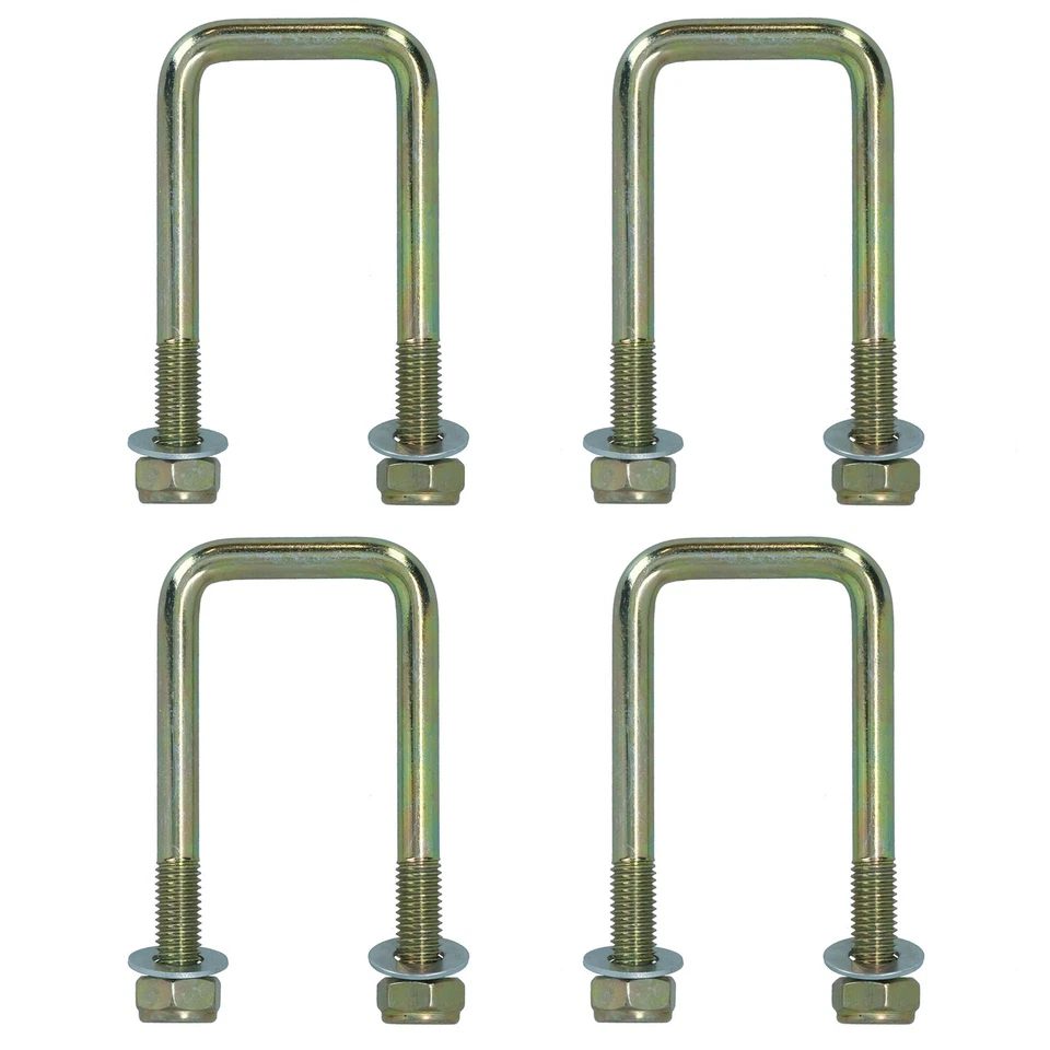 AB TOOLS 4 Pack M10 40mm x 88mm U-Bolt N-Bolt for Trailers with Nuts HIGH TENSILE