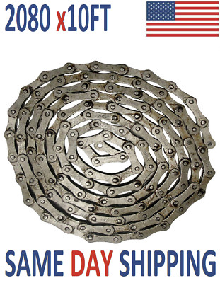 2080 Roller Chain 10FT includes Connecting Link - Same Day Priority Shipping