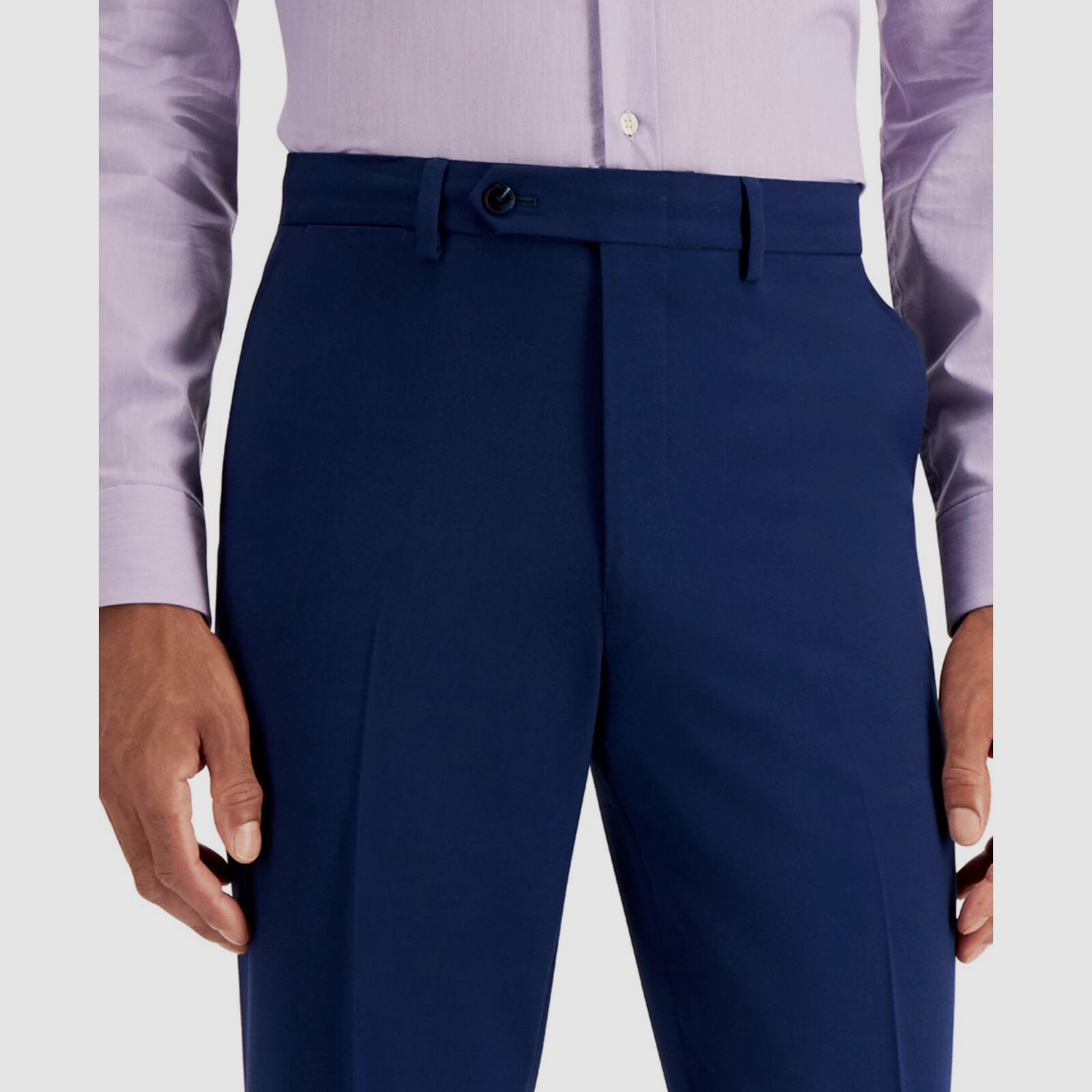75 Nautica Men's Blue ModernFit Stretch Solid Suit Trousers Pants