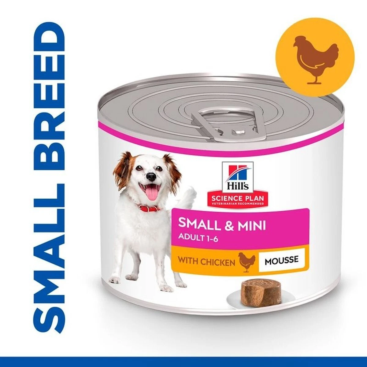 Hills Science Plan Adult 1-6 Small & Mini Wet Dog Food (Chicken Mousse) 12x200G