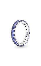 Pandora S925 Blue Sparkling Row Eternity Ring 190050C02-54 - Size 7