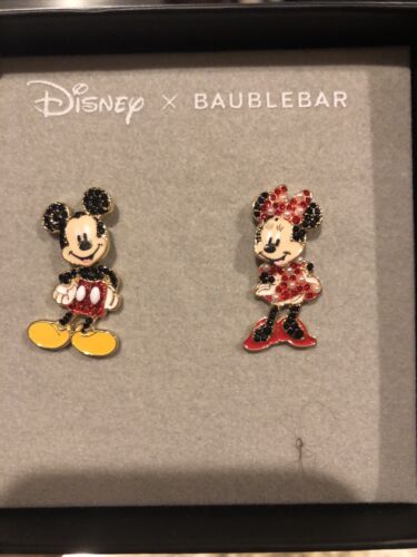 Boucles d'oreilles perlées Disney Baublebar Mickey et Minnie avec poteau arrière/neuf dans sa boîte - Photo 1 sur 1