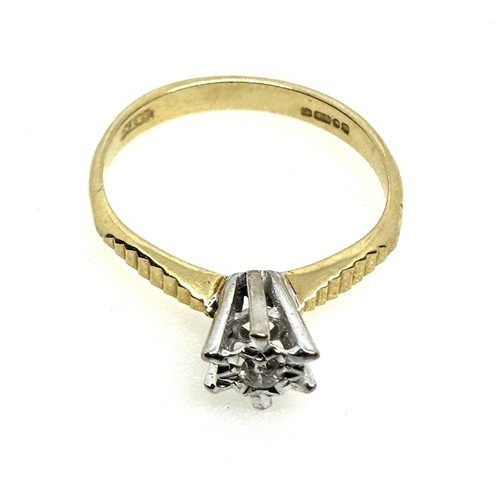 18ct Gold Diamond Ring 18K Yellow Gold Diamond Engagement Ring Bride For Her 750 - Picture 22 of 24