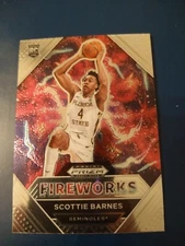 2021-22 Panini Prizm Draft Picks Fireworks #4 Scottie Barnes RC Rookie
