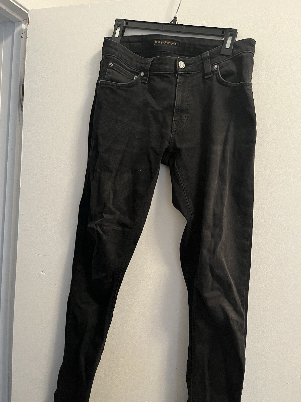Jeans Nudie SKINNY LIN unisex negros 29x32-image