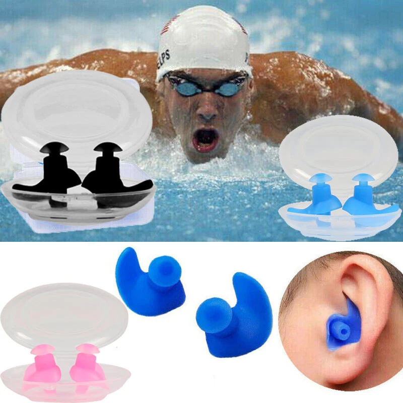 Swimming Earplugs Silicone Ear Plugs Waterproof Water Sports Swim  Accessories