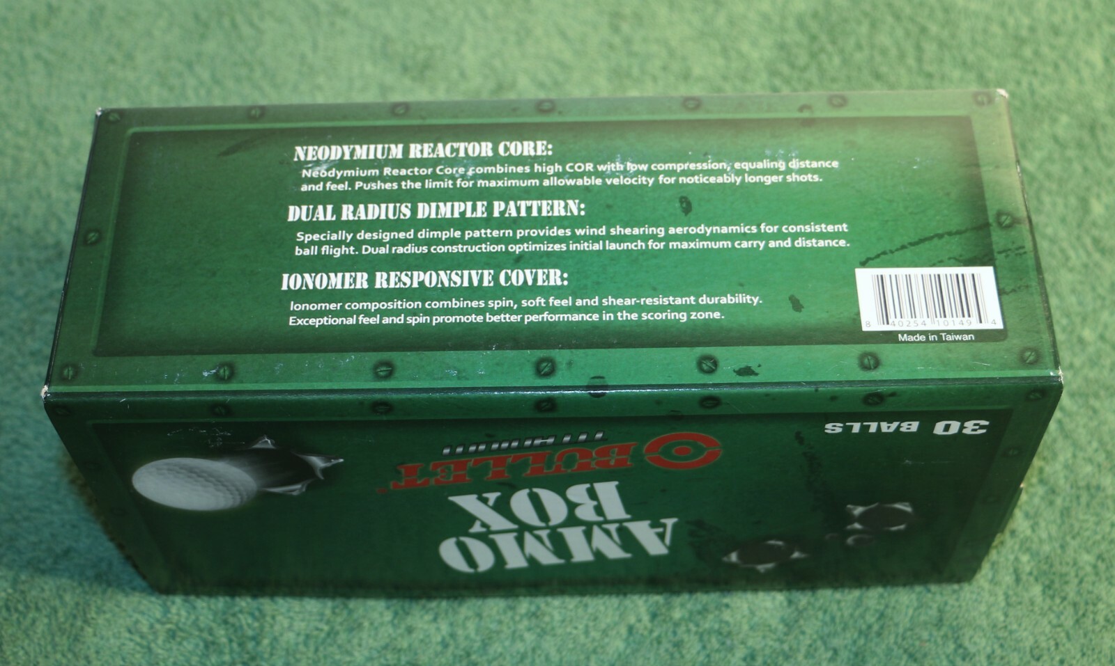 NEW in AMMO BOX Bullet Titanium White Golf Balls (30 Balls)