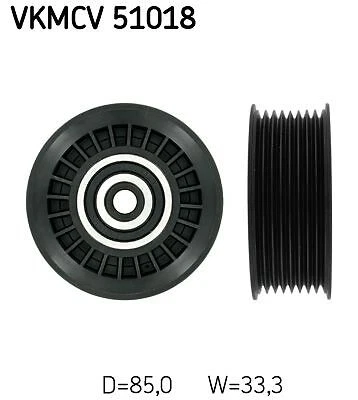 SKF VKMCV 51018 Umlenk-/Führungsrolle, Keilrippenriemen - Bild 1 von 1