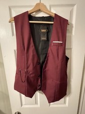 Cokle Burgundy Red Dress Formal Suit Vest Men's Unisex Large New With Tags