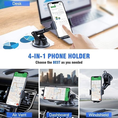 360° Car Phone Holder Windscreen Dashboard Suction Mount Stand For Universal - Picture 3 of 16