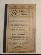 1906 Enfield-Suffield Connecticut Directory with foldout map genealogy