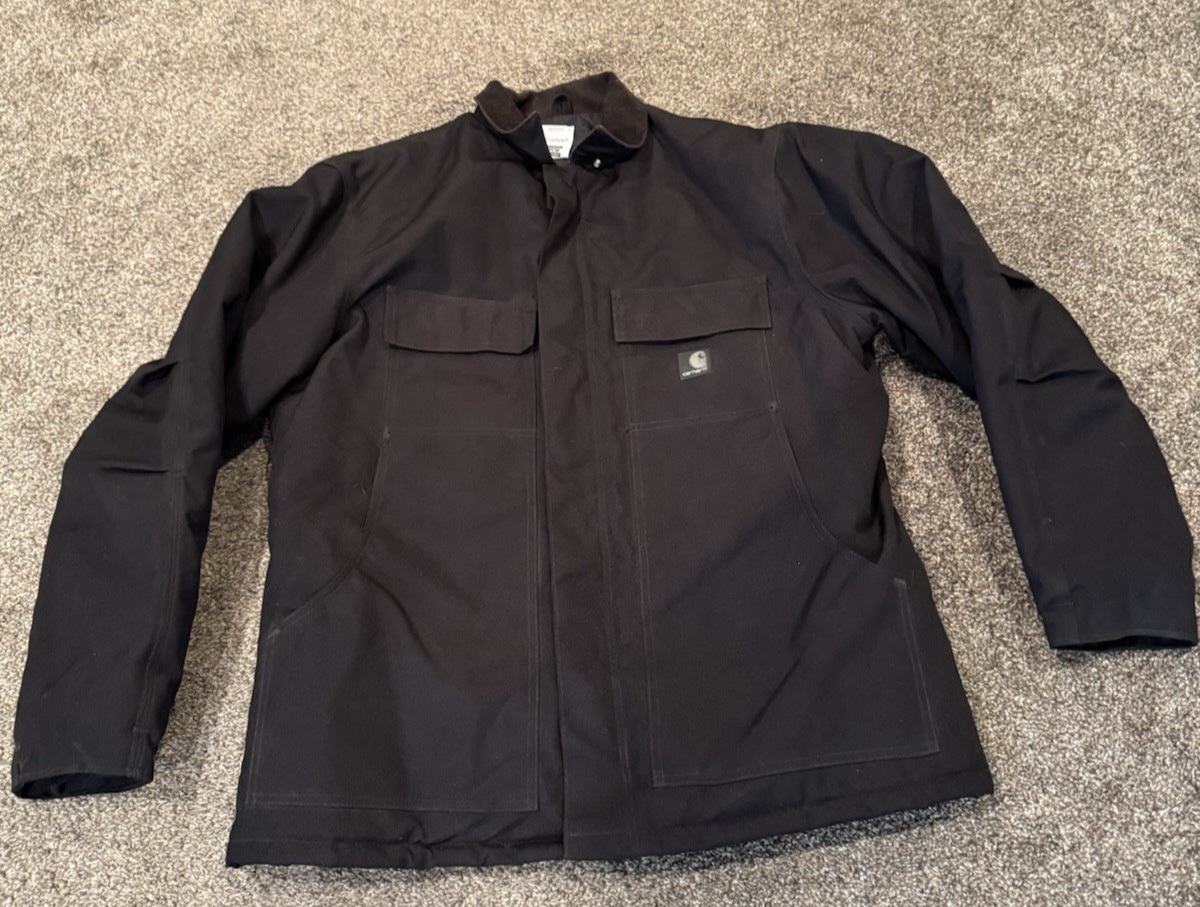 Carhartt Men’s L Heavyweight Zip-Up Work Jacket in Black #14806