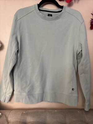 On Cloud Running Sea Green  French Terry Crewneck Men's M Sweatshirt Hidden Pkt