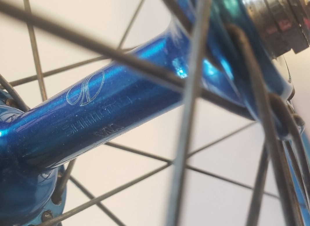 Old School BMX 20x1 3/8 Front Wheel Only Shimano Hub Ukai 36h Blue