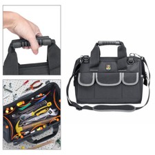 19in Portable Multifunctional Tool Bag Heavy Duty Storage Case w/Shoulder Strap