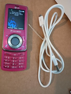 LG UX585 Rare Pink Slider Phone US Cellular Circular Touchscreen