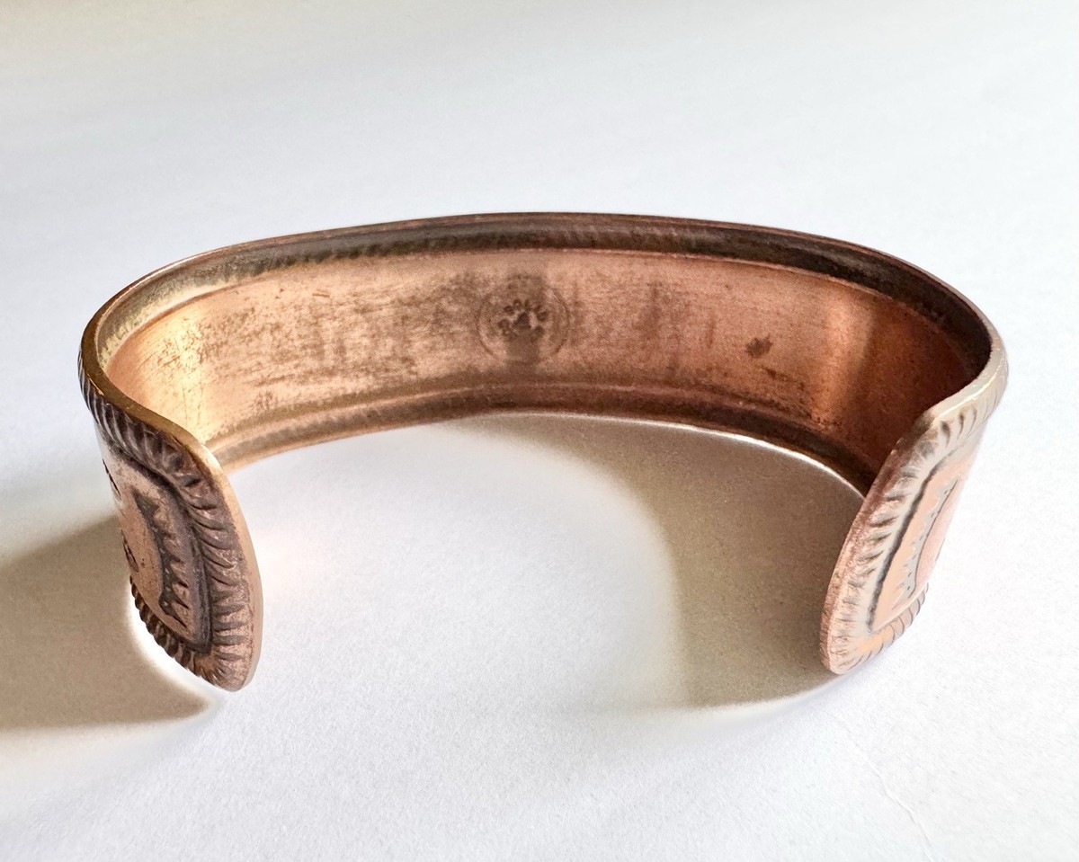 Vintage Bell Trading Post Navajo Thunderbird NA Copper Cuff