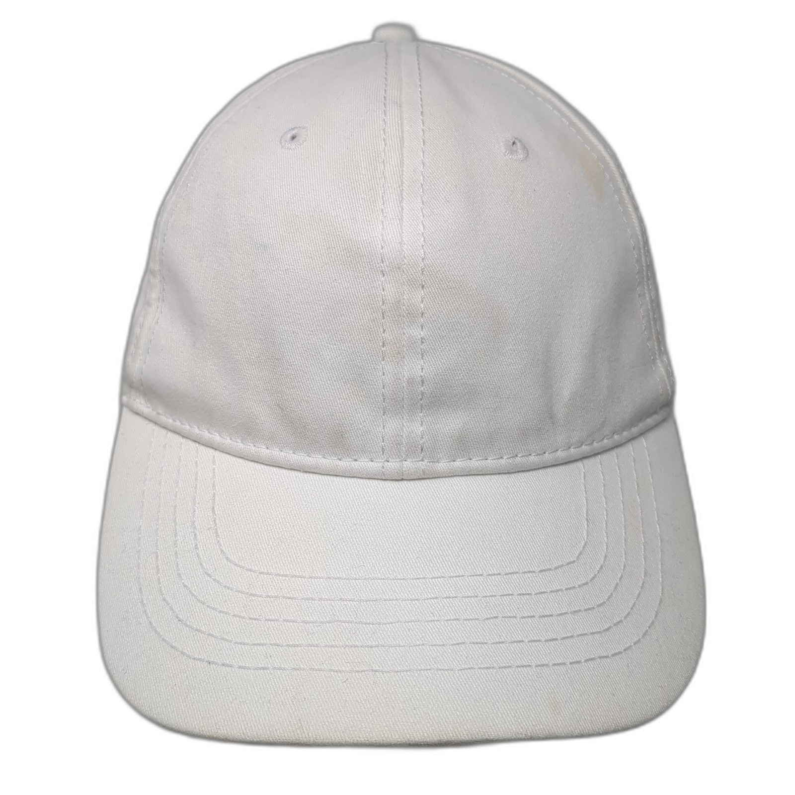Unbranded Slideback Baseball Hat Solid White One … - image 1