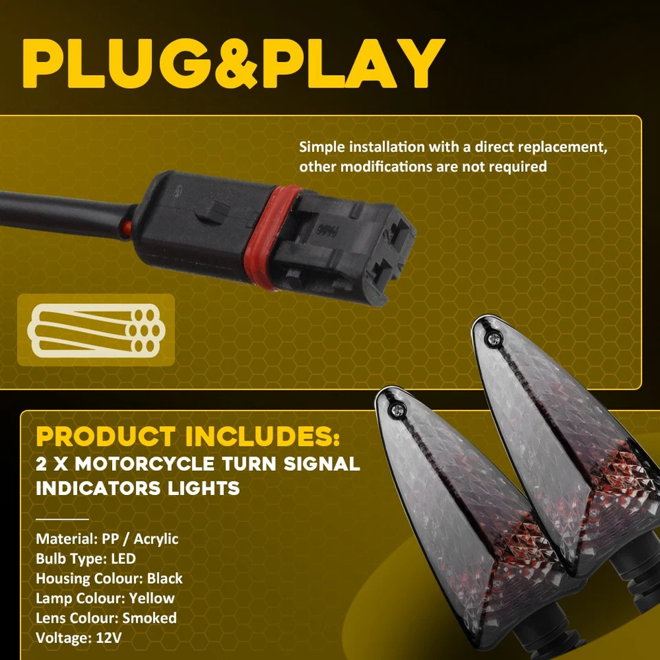 LED Front / Rear Turn Signal Light Indicator For BMW R1200GS R1200R R1200 ADV J Foto 3 de 4