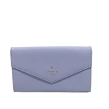 Auth LANVIN en Bleu - Light Blue Leather Clutch Bag