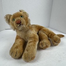 STEIFF Tiger Cub Lying 7.5 tall 14 long 1953 Replica 1980s Ear Tag Button