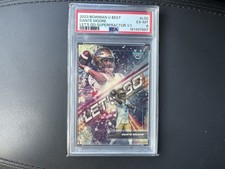Marketplace image: Topps 2023 Bowman's Best U Dante Moore Let's Go! Chrome 1/1 PSA 6 RC