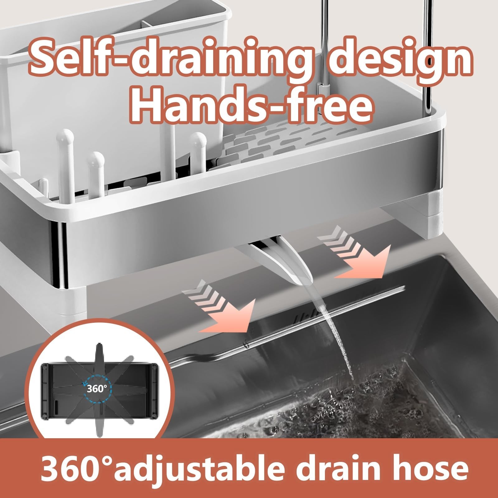 Kitchen Sink Caddy, Sponge Holder for Kitchen Sink,Dish Sponge Holder,Stainle...