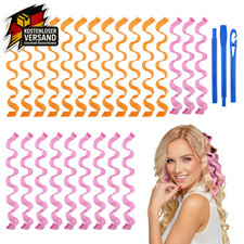 Lockenwickler Set 24 Stück große Spiral Locken für alle Haartypen ohne Hitze