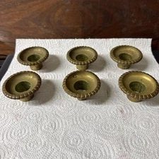 Set Of 6 Brass Bobeche