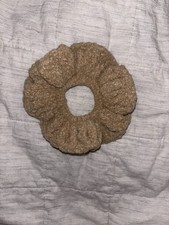 Handmade Brown Crochet Scrunchie Soft Gentle on Hair