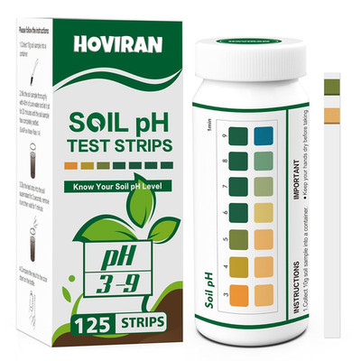 125 Soil pH Test Strips Kit Garden Soil Tester for Plants Lawn Soil Test