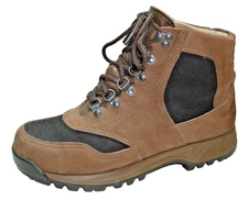 Sz 8 D DANNER Men's Hiking Trail Boots, Brown Leather & Fabric, WATERPROOF, USA