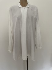 H Hannoh Wessel Long Sleeve Shirt Blouse S 38 100 Cotton White made in Italy