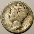 1924 D Mercury Dime 90% Silver VG-Details  "Actual Coin Pictured - Not Cleaned"