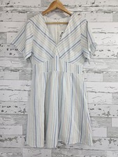 Gap Kimono Sleeve Linen Blend Striped Dress Womens size 10