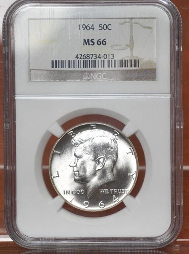 1964 KENNEDY HALF DOLLAR NGC MS66 734013