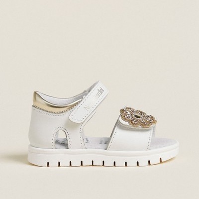 BlackGiardini Flower Rhinestone Tear Baby Sandal