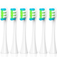 TRIXES 6PK White Replacement Toothbrush Heads for Oclean Electric Brushes