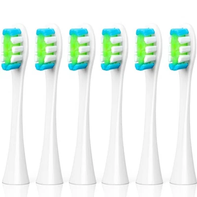 TRIXES 6PK White Replacement Toothbrush Heads for Oclean Electric Brushes