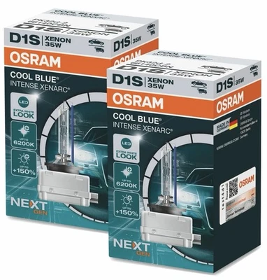2x D1S OSRAM COOL BLUE INTENSE NextGen. 6200K XENON Version 2026 LED LOOK LAMPE - Bild 1 von 2