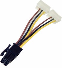 EVGa 6-Pin to Splitter 3-Pin Power Cable 601-EV-1009-R1 Tested Working