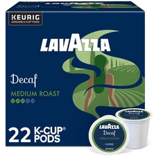 Lavazza Classico Decaf Coffee Keurig K-Cup Pods Medium Roast 22/Box (5000382581)