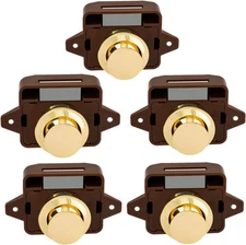 5 Pcs Push Button Latch Cabinet Door Catch Keyless Cupboard Locks for RV Camper