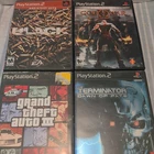 PS2 Action Game Lot of 4 - God of War II, Black, GTA 3, Terminator