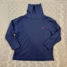 Ralph Lauren Navy Turtleneck with Red Logo 2/2T